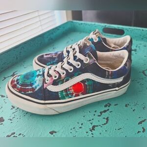 Unisex Vans Old skool size M4.5/W6 color tie die multi